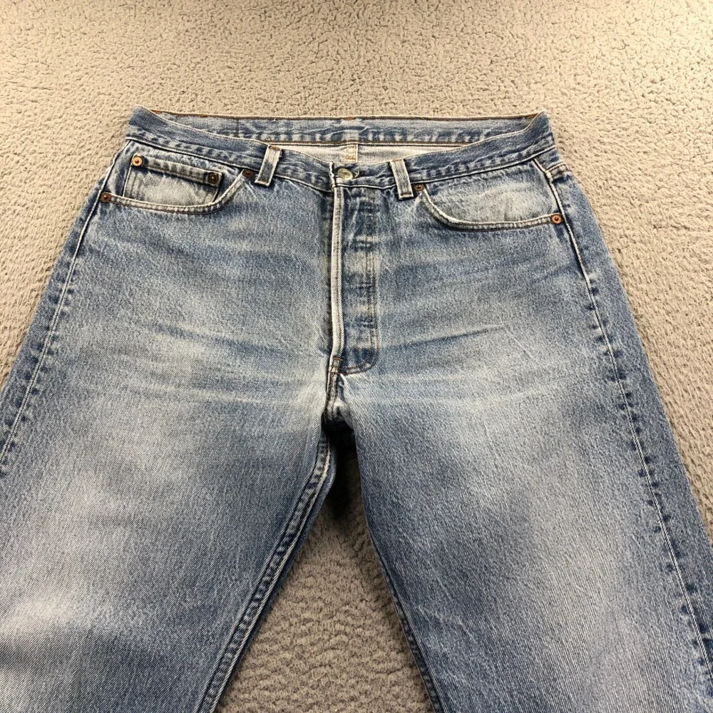 Vintage Levis Jeans Mens 36x31 (Fits 34x29) Blue 501 XX Faded Made In USA 80s